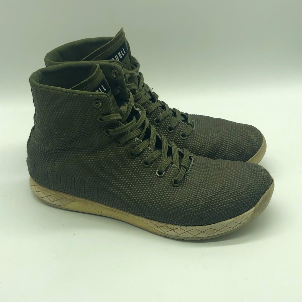NoBull Shoes Men's 9.5 Outwork High Top Olive Green Athletic Training Sneakers